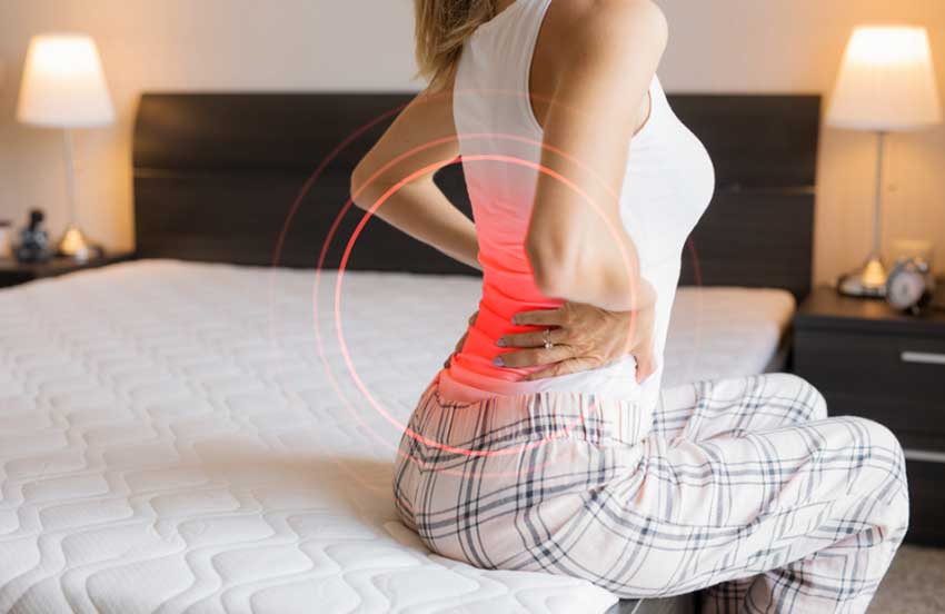 Back pain on mattress