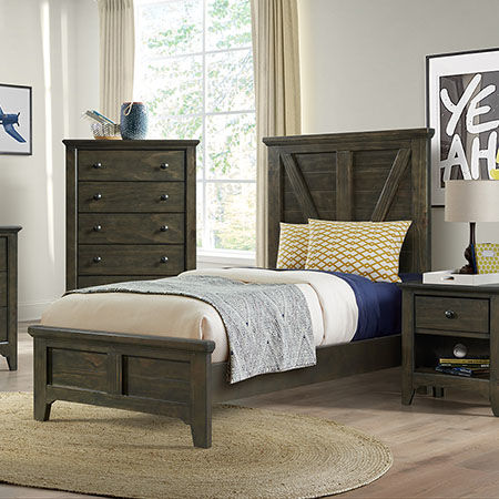 Tahoe Bed with River Rock Finish by Intercon