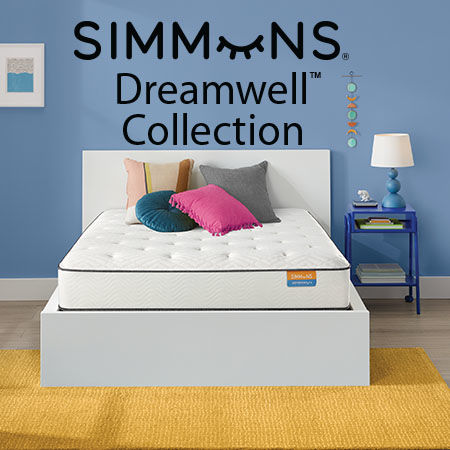 Simmons Dreamwell Columbia Firm mattress in a stylish room